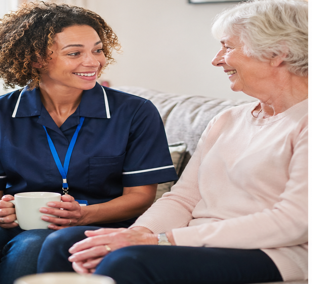 Warm home care support conversation